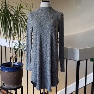 Grey Knit Sweater Dress